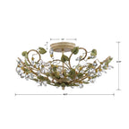 Crystorama 4840-CT Champagne Green Tea Josie 5 Light Champagne Green Tea Ceiling Mount Image 2
