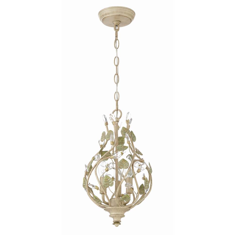 Crystorama Josie 3 Light Champagne Green Tea Mini Chandelier