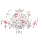 Crystorama 4850-WW Wet White Lola 6 Light Wet White Ceiling Mount Image 1