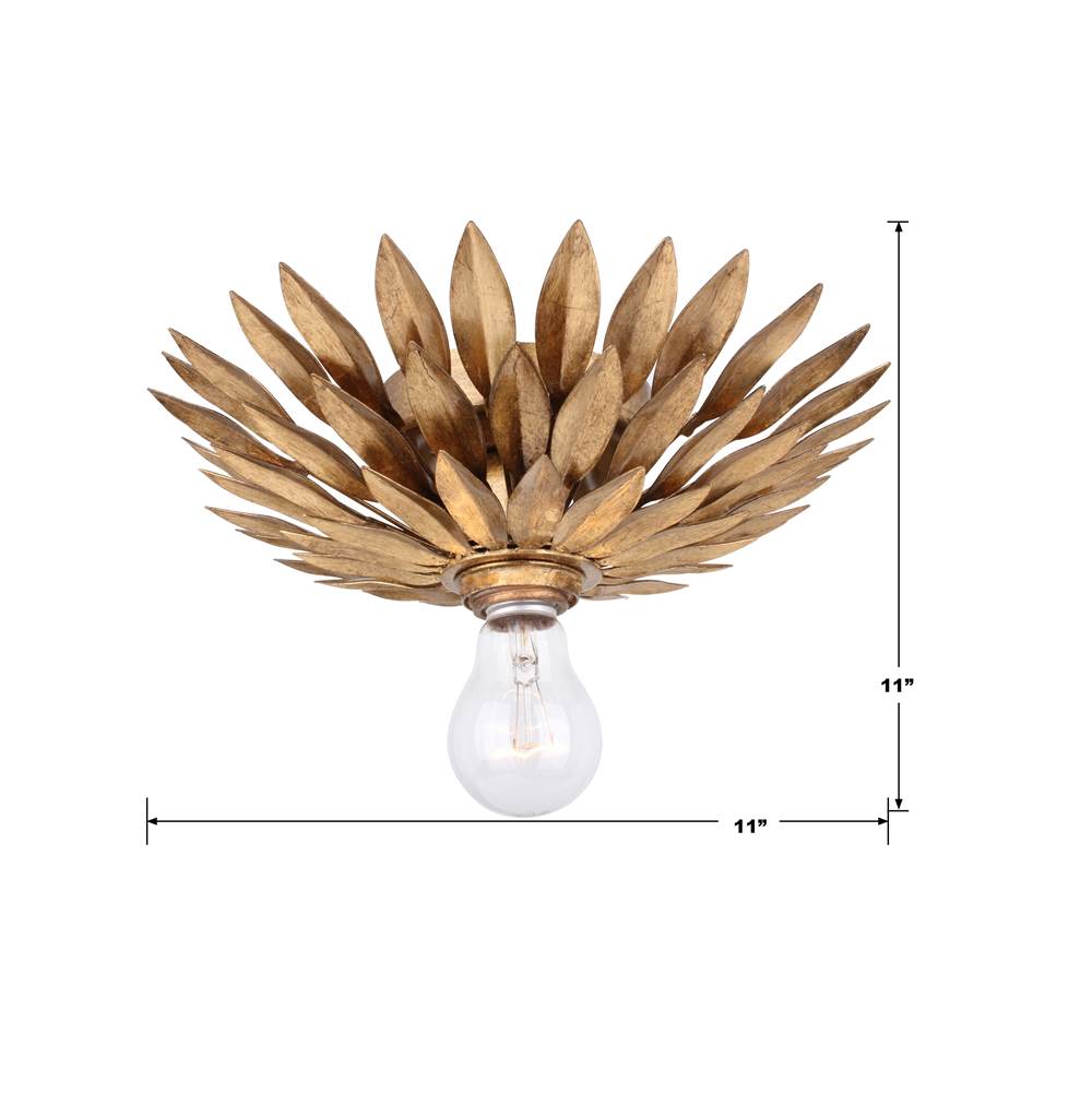 Crystorama 500-GA Antique Gold Broche 1 Light Antique Gold Sconce Image 2