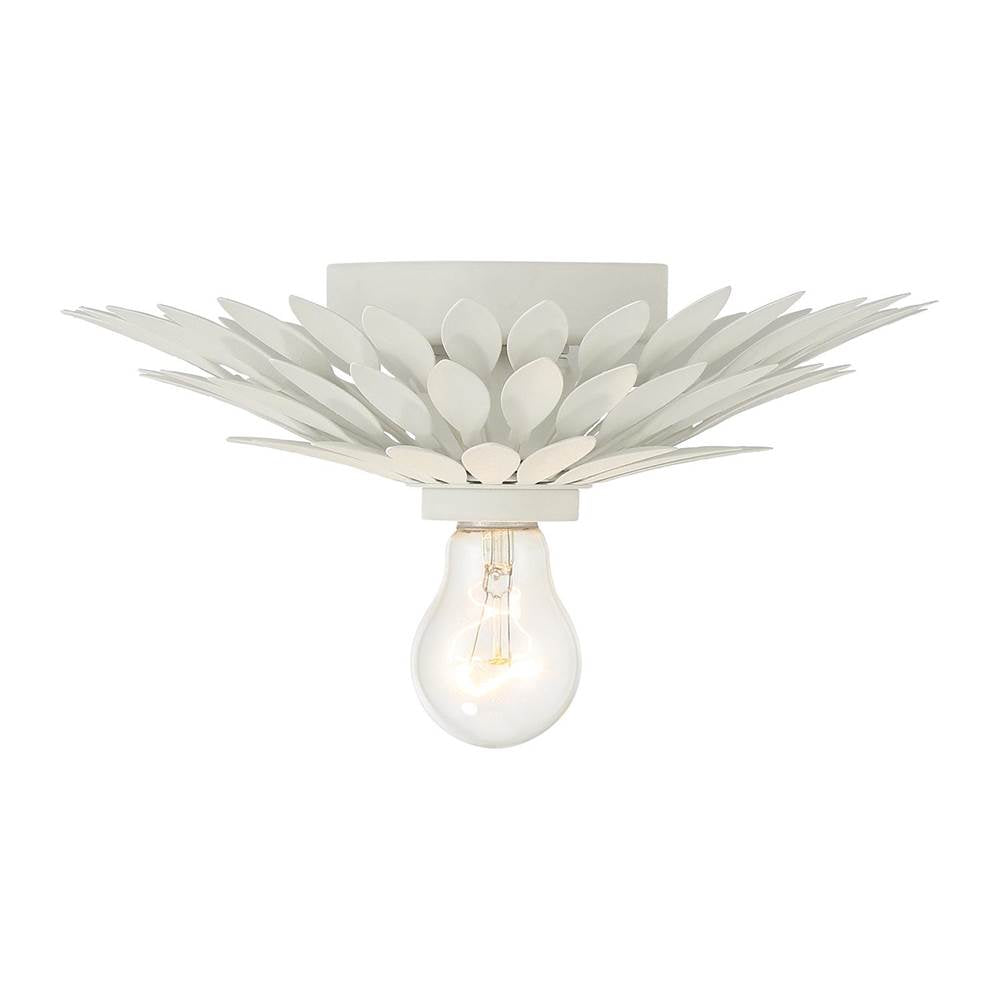 Crystorama 500-MT Matte White Broche 1 Light Matte White Flush Mount Image 5