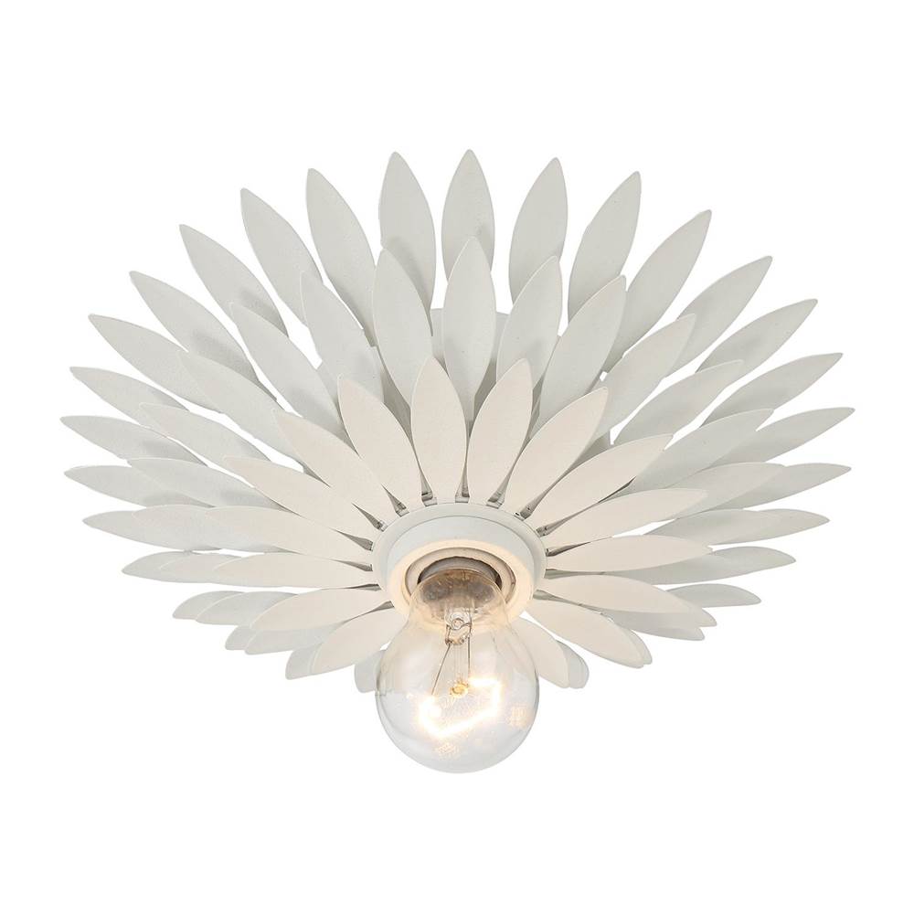 Crystorama 500-MT Matte White Broche 1 Light Matte White Flush Mount Image 4