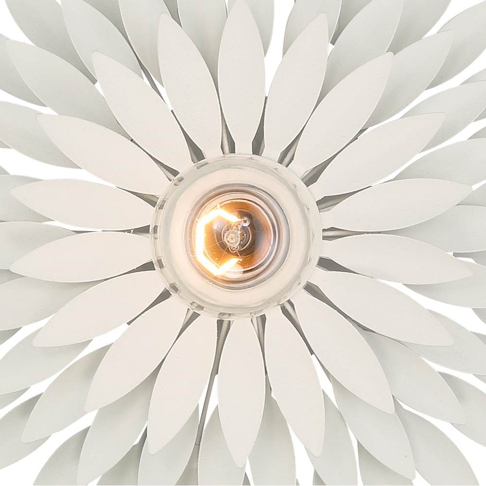 Crystorama 500-MT Matte White Broche 1 Light Matte White Flush Mount Image 3