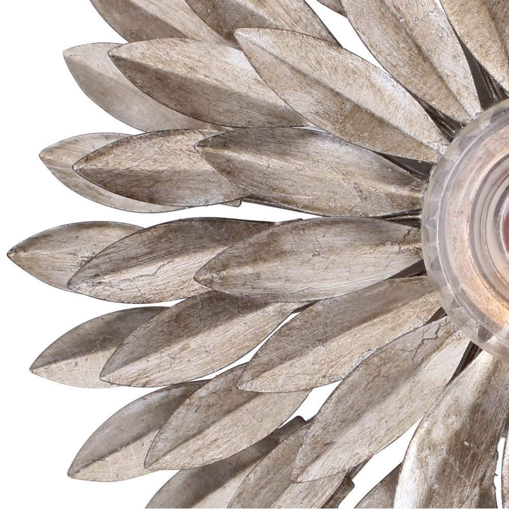 Crystorama Broche 1 Light Antique Gold Sconce