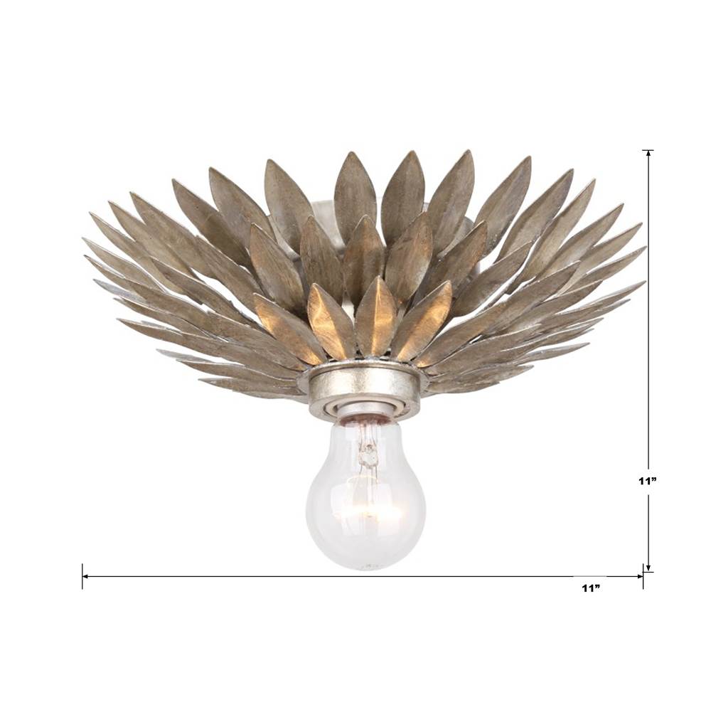 Crystorama 500-SA Antique Silver Broche 1 Light Antique Silver Sconce Image 2