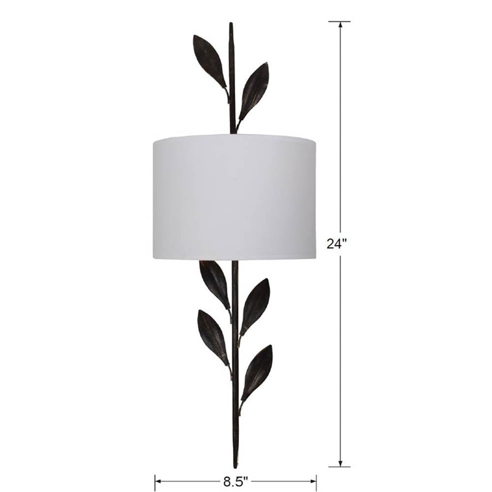 Crystorama 501-EB English Bronze Broche 2 Light English Bronze Sconce Image 2