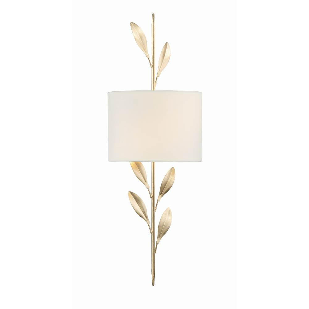 Crystorama 501-GA Antique Gold Broche 2 Light Antique Gold Sconce Image 3