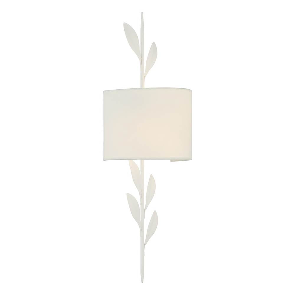 Crystorama 501-MT Matte White Broche 2 Light Matte White Sconce Image 5