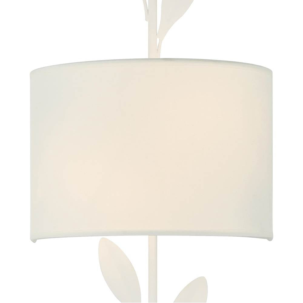 Crystorama 501-MT Matte White Broche 2 Light Matte White Sconce Image 3