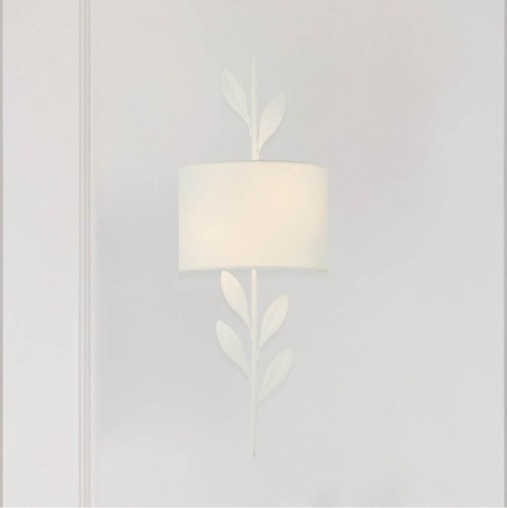 Crystorama 501-MT Matte White Broche 2 Light Matte White Sconce Image 2
