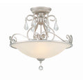 Crystorama 5010-OS-CL-MWP Olde Silver Ashton 3 Light Hand Cut Crystal Olde Silver Ceiling Mount Image 1