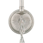 Crystorama 5011-OS-CL-MWP Olde Silver Ashton 1 Light Hand Cut Crystal Olde Silver Sconce Image 3