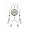Crystorama 5012-OS-CL-MWP Olde Silver Ashton 2 Light Hand Cut Crystal Olde Silver Sconce Image 1