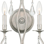 Crystorama 5012-OS-CL-MWP Olde Silver Ashton 2 Light Hand Cut Crystal Olde Silver Sconce Image 3