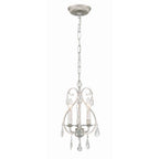 Crystorama Ashton 3 Light Hand Cut Crystal Olde Silver Mini Chandelier