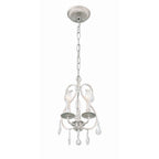 Crystorama 5013-OS-CL-MWP Olde Silver Ashton 3 Light Hand Cut Crystal Olde Silver Mini Chandelier Image 5