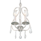 Crystorama 5013-OS-CL-MWP Olde Silver Ashton 3 Light Hand Cut Crystal Olde Silver Mini Chandelier Image 4