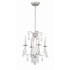 Crystorama 5014-OS-CL-MWP Olde Silver Ashton 4 Light Hand Cut Crystal Olde Silver Mini Chandelier Image 6