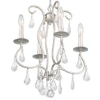 Crystorama 5014-OS-CL-MWP Olde Silver Ashton 4 Light Hand Cut Crystal Olde Silver Mini Chandelier Image 4