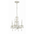 Crystorama Paris Market Paris Market 4 Light Clear Crystal Antique White Mini Chandelier