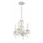 Crystorama 5024-AW-CL-MWP Antique White Paris Market 4 Light Clear Crystal Antique White Mini Chandelier Image 6