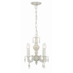 Crystorama 5024-AW-CL-MWP Antique White Paris Market 4 Light Clear Crystal Antique White Mini Chandelier Image 5