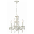Crystorama 5024-AW-CL-S Antique White Paris Market 4 Light Swarovski Strass Crystal Antique White Mini Chandelier Image 1
