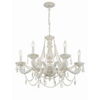 Crystorama Paris Market Paris Market 6 Light Clear Crystal Antique White Chandelier