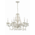 Crystorama 5026-AW-CL-MWP Antique White Paris Market 6 Light Clear Crystal Antique White Chandelier Image 7