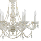 Crystorama 5026-AW-CL-MWP Antique White Paris Market 6 Light Clear Crystal Antique White Chandelier Image 5