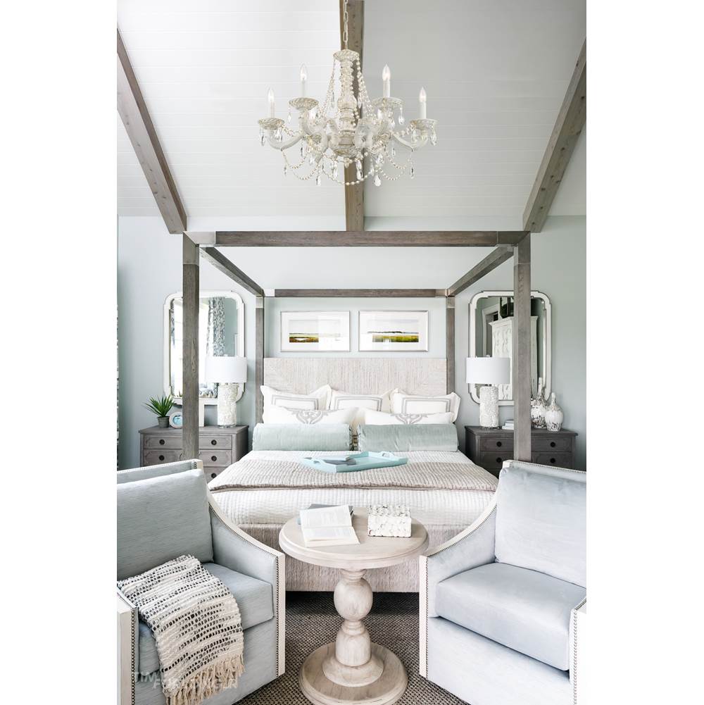 Crystorama 5026-AW-CL-MWP Antique White Paris Market 6 Light Clear Crystal Antique White Chandelier Image 3