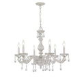 Crystorama 5036-AW-CL-MWP Antique White Paris Market 6 Light Clear Crystal Antique White Chandelier Image 1
