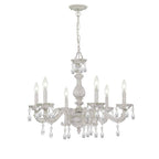 Crystorama 5036-AW-CL-MWP Antique White Paris Market 6 Light Clear Crystal Antique White Chandelier Image 1