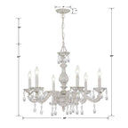 Crystorama Paris Market Paris Market 6 Light Clear Crystal Antique White Chandelier