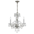 Crystorama 5044-CH-CL-I Polished Chrome Traditional Crystal 3 Light Clear Italian Crystal Polished Chrome Mini Chandelier Image 1