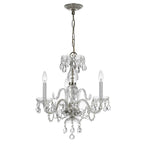 Crystorama 5044-CH-CL-I Polished Chrome Traditional Crystal 3 Light Clear Italian Crystal Polished Chrome Mini Chandelier Image 1