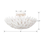 Crystorama 505-MT Matte White Broche 4 Light Matte White Ceiling Mount Image 2