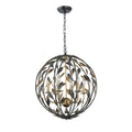 Crystorama 506-EB-GA English Bronze,Antique Gold Broche 6 Light English Bronze  Plus  Antique Gold Sphere Chandelier Image 1