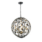 Crystorama 506-EB-GA English Bronze,Antique Gold Broche 6 Light English Bronze  Plus  Antique Gold Sphere Chandelier Image 1