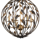 Crystorama Broche 6 Light English Bronze  Plus  Antique Gold Sphere Chandelier