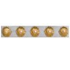 Crystorama 508-GA-SA Antique Gold Broche 5 Light Antique Gold  Plus  Antique Silver Bathroom Vanity Image 1