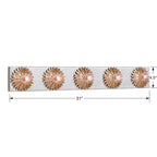 Crystorama 508-GA-SA Antique Gold Broche 5 Light Antique Gold  Plus  Antique Silver Bathroom Vanity Image 2