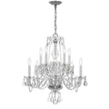 Crystorama 5080-CH-CL-MWP Polished Chrome Traditional Crystal 10 Light Clear Crystal Polished Chrome Chandelier Image 1