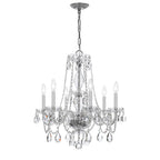 Crystorama 5086-CH-CL-MWP Polished Chrome Traditional Crystal 6 Light Crystal Polished Chrome Chandelier Image 1