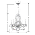 Crystorama Traditional Crystal Traditional Crystal 6 Light Crystal Polished Chrome Chandelier