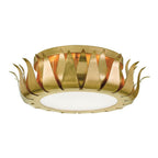 Crystorama 510-GA Antique Gold Broche 3 Light Antique Gold Ceiling Mount Image 1