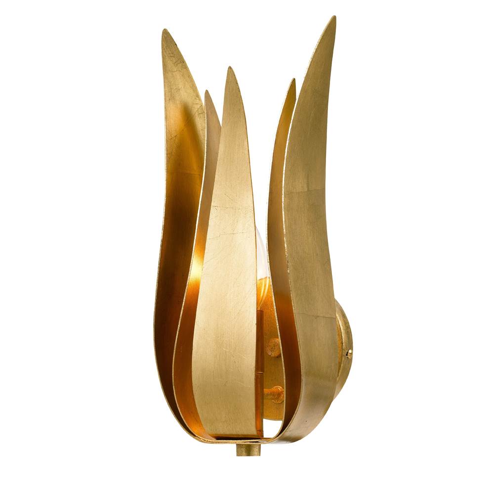 Crystorama Broche 1 Light Antique Gold Wall Mount