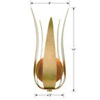 Crystorama 511-GA Antique Gold Broche 1 Light Antique Gold Wall Mount Image 2