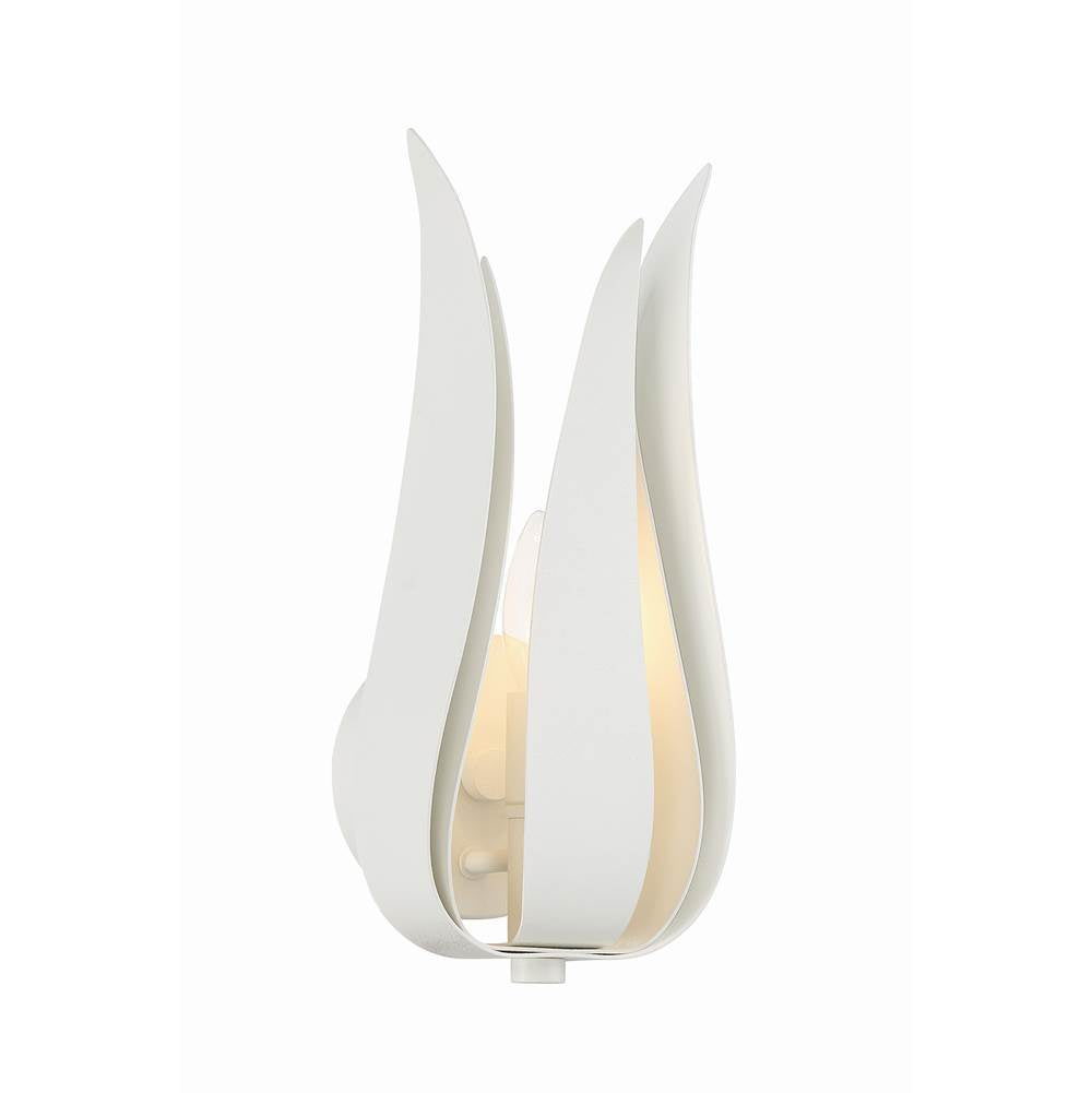 Crystorama Broche 1 Light Antique Gold Wall Mount