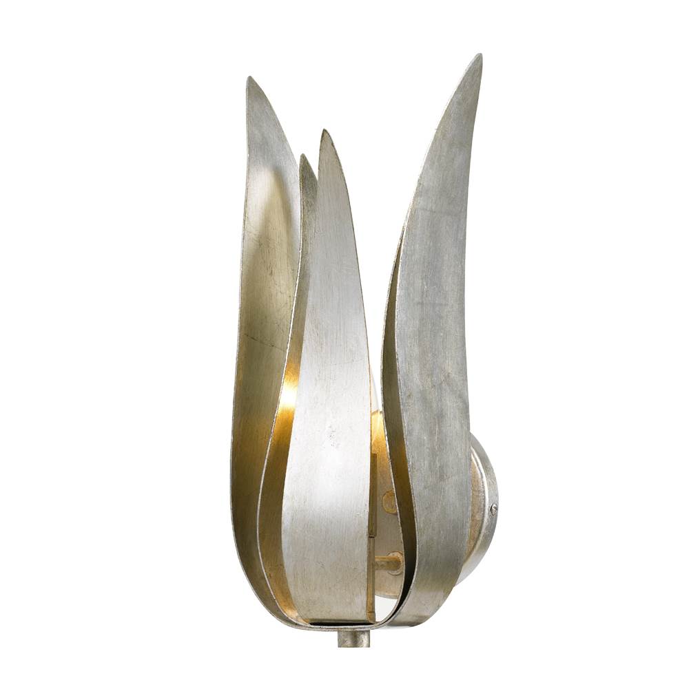 Crystorama Broche 1 Light Antique Gold Wall Mount